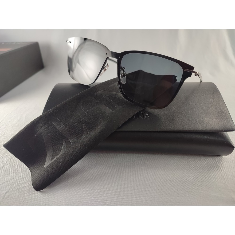 Ermenegildo Zegna EZ0197-D 08A Leggerissimo Gunmetal Sunglasses‎ Zeiss Italy